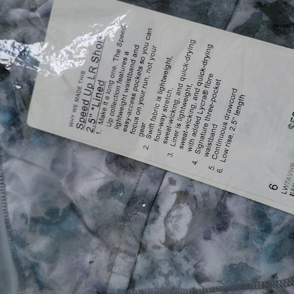 NWT Lululemon Speed Up Shorts Kaleidofloral Multi/Blue Cast - Picture 2 of 5